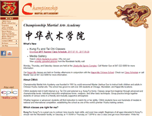 Tablet Screenshot of cmaawushu.com